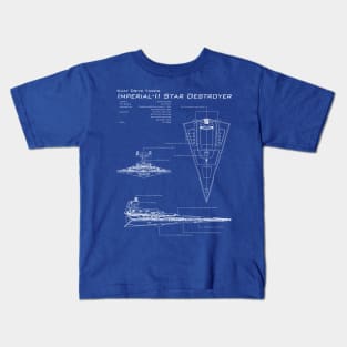 Imperial Star Destroyer Blueprint Kids T-Shirt